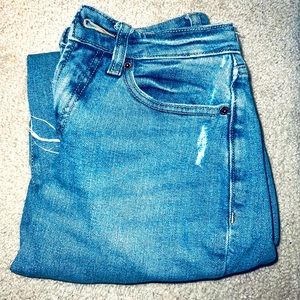 Denim curvy straight legs